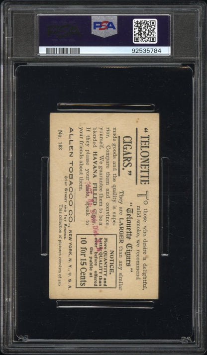 1903 T116 Allen Tobacco Telonette Cigars #103 (PSA 4 VGEX) Indian Boy1