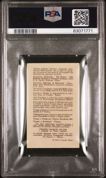 1936 Topolino Elah MICKEY MOUSE Card #78 (PSA 6.5 EX/mt+) Early Disney1