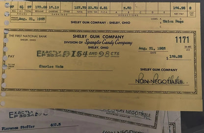 Shelby Gum Company 1924 Stock Certificate, Letterhead, Checks12