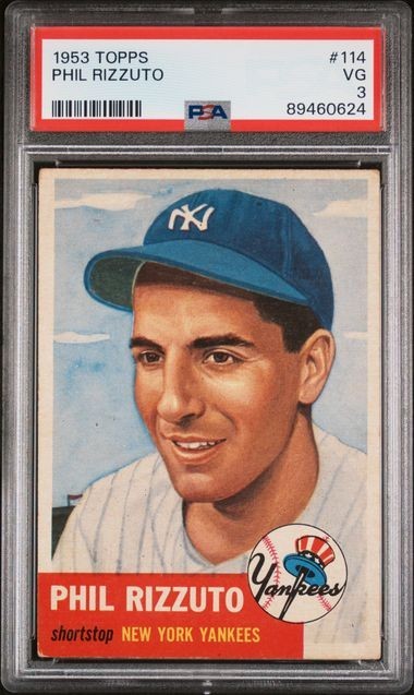 1953 TOPPS #114 PHIL RIZZUTO (PSA 3 VG) New York Yankees HOF0