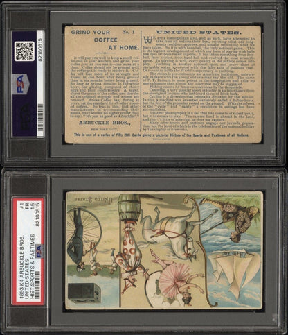 1893 Arbuckle Coffee Sports & Pastimes K4 UNITED STATES (PSA 1.5 FR) Baseball2