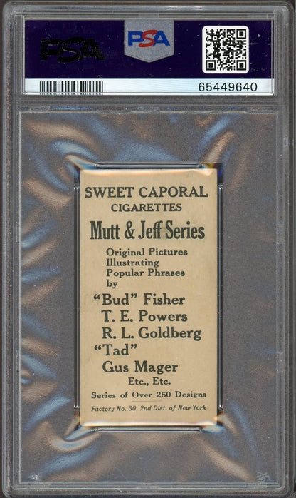 1906 T88 Sweet Caporal Mutt & Jeff Type 4 #63 Will You Ever Stop... (PSA 5 EX)1