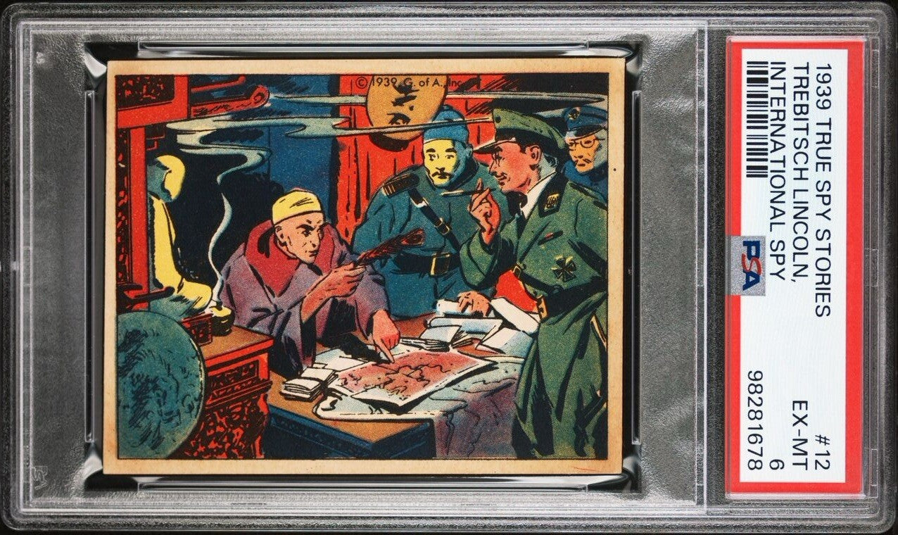 1939 R156 Gumakers True Spy Stories #12 (PSA 6 EX/MT) Trebitsch Lincoln0