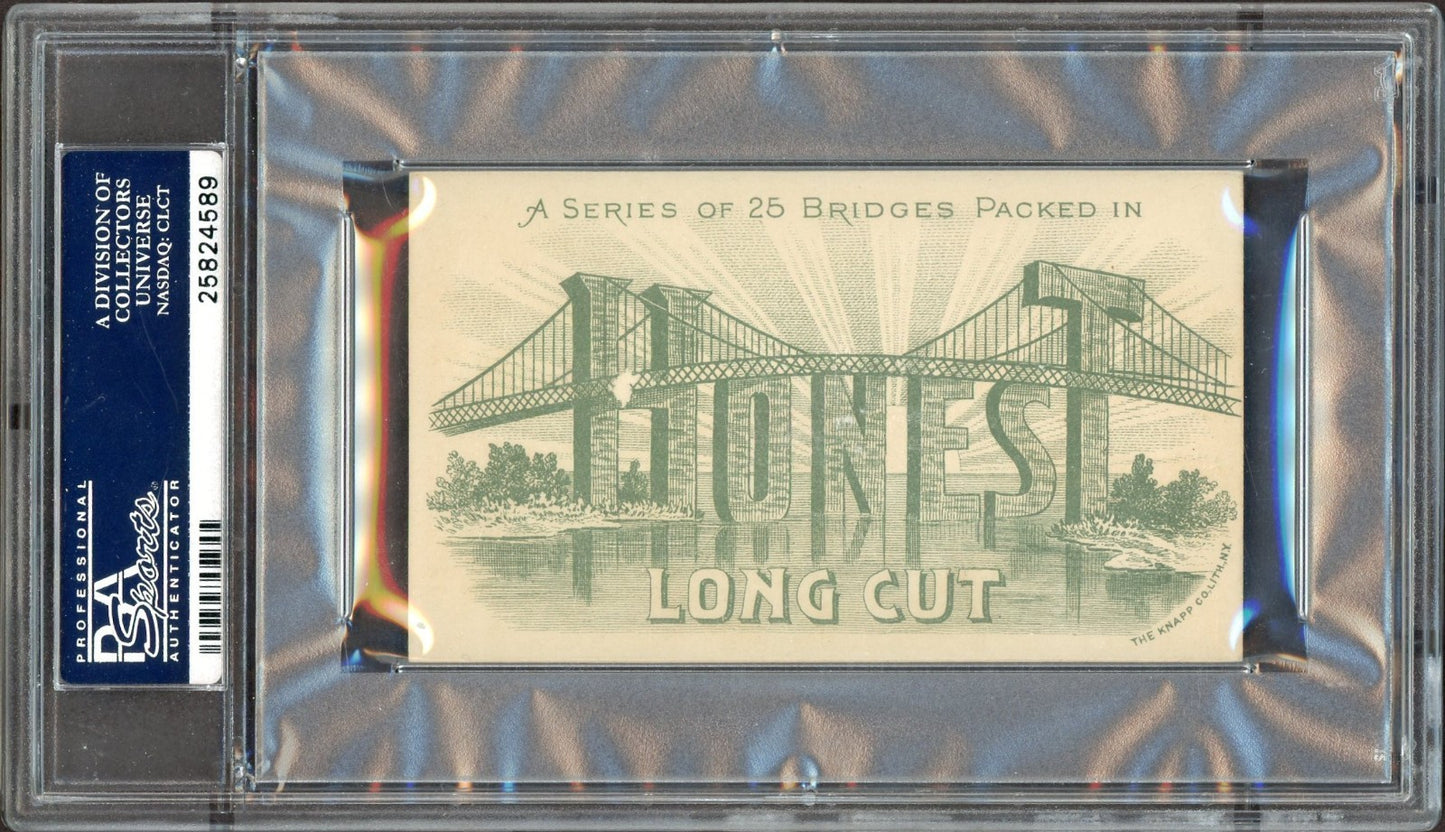 1890 N102 Honest Long Cut BRIDGES (PSA 5 EX) Cantilever Bridge, Niagara River1