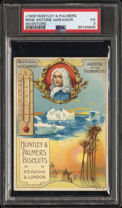 1900 HUNTLEY & PALMERS Inventors RENE ANTOINE DEREAMUR (PSA 3 VG) Only 1 Graded0