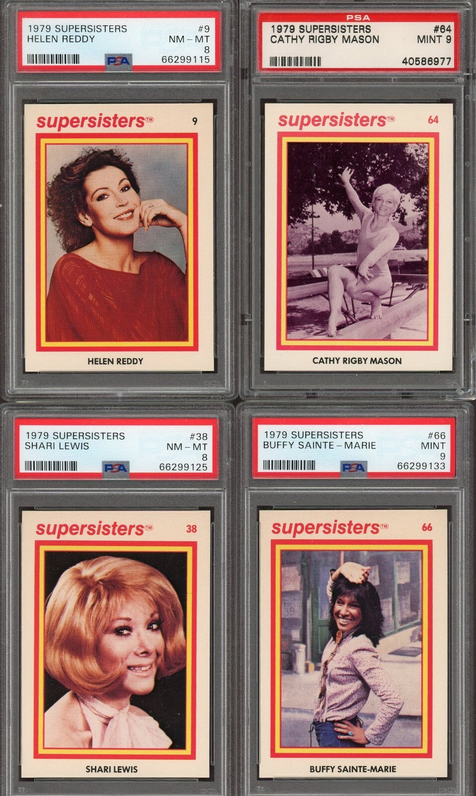 1979 Super Sisters Cards Complete Set (1 72) w/ 24 PSA Graded ALL 8s and 9s2