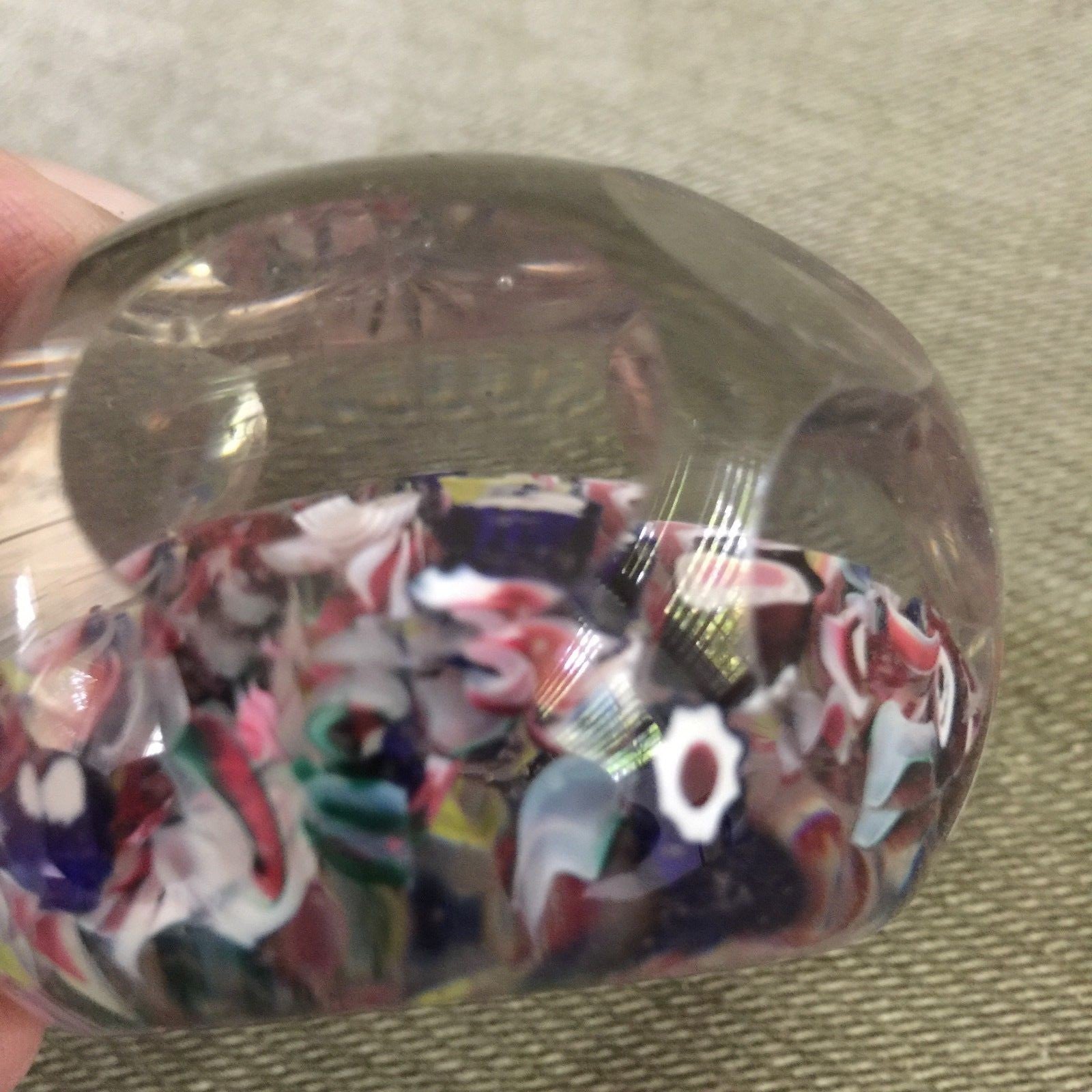 Very GOOD Antique NEW ENGLAND GLASS Faceted Scramble PAPERWEIGHT Excellent Cond.5