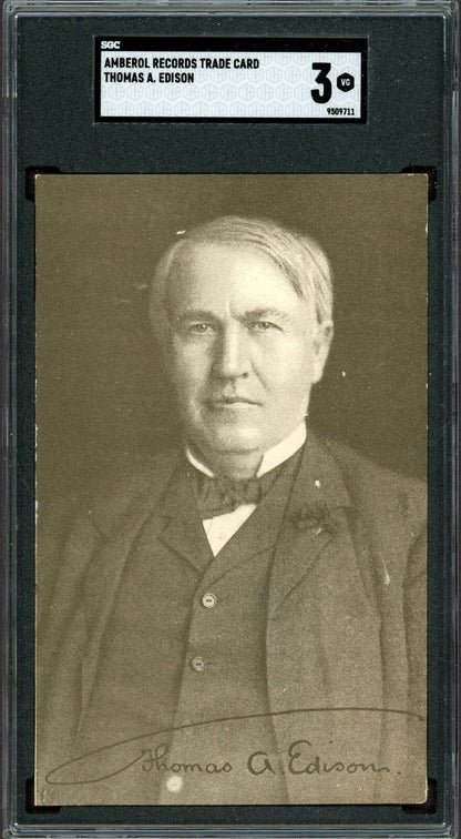 1910 Thomas Edison TRADE CARD Phonograph Amberol Records (SGC 3 VG)0