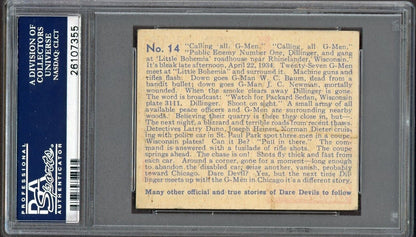 1933 R39 N. Chicle Dare Devils #14 JOHN DILLINGER AND HIS GANG (PSA 5 EX)