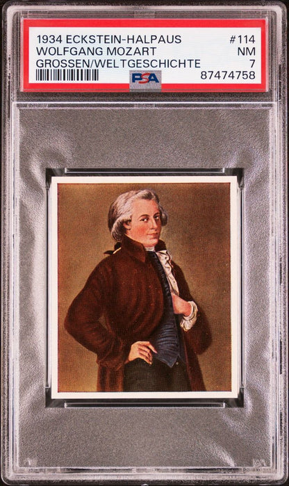 1934 Eckstein Halpaus #114 (PSA 7 NM) Composer: Wolfgang Mozart0
