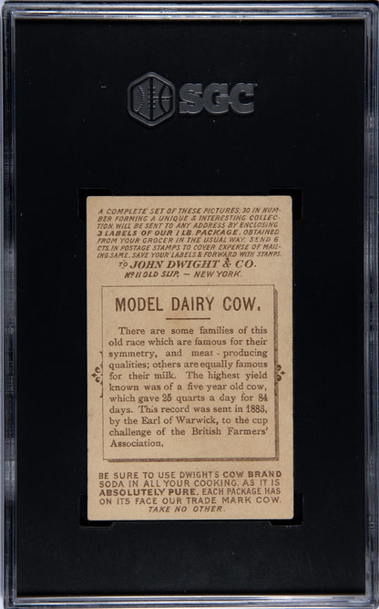 1895 John Dwight and Co. Cow Brand Soda (SGC 5 EX) MODEL DAIRY COW1