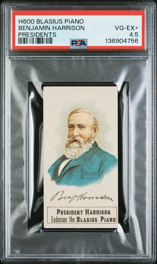 1890 H600 Presidents Blasius Pianos (PSA 4.5 VG/EX+) Benjamin Harrison0