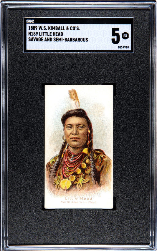 1889 N189 Indian LITTLE HEAD Savage & SemiBarbarous Chiefs & Rulers (SGC 5 EX)0