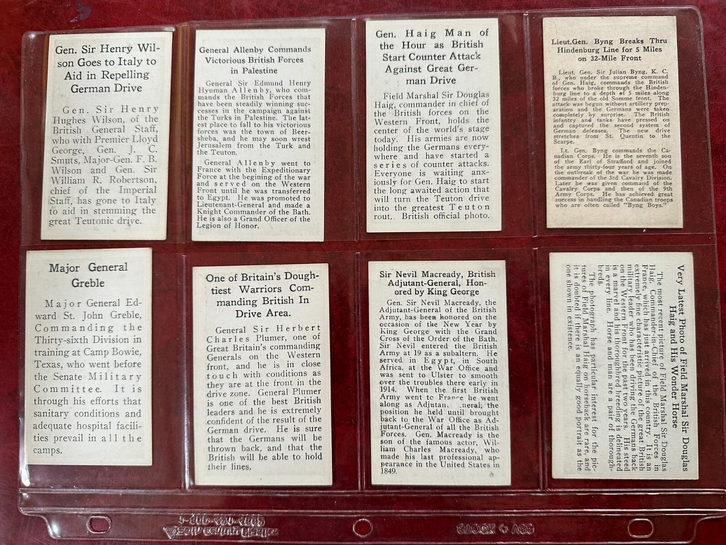 W641 LEADING GENERALS of the ALLIED ARMIES Complete Set (40) w/ Pershing8