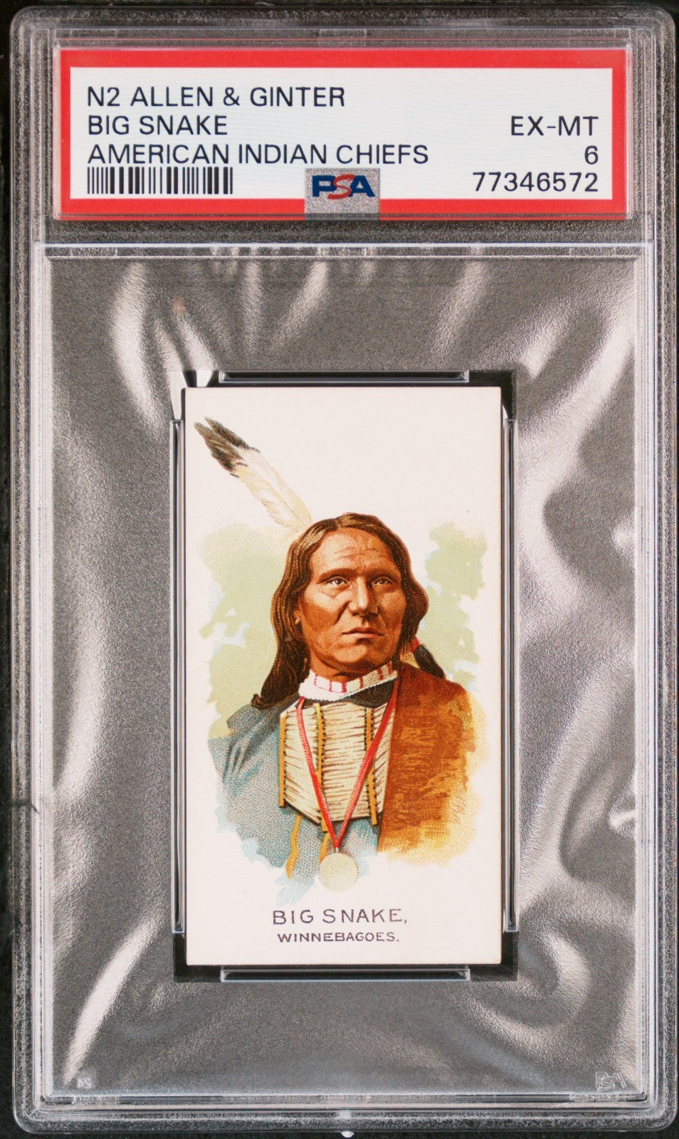 1888 N2 Allen & Ginter American Indian Chiefs (PSA 6 EX/MT) Big Snake0