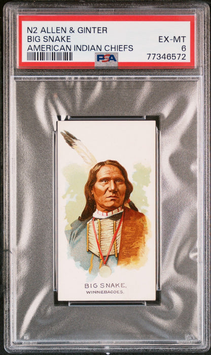 1888 N2 Allen & Ginter American Indian Chiefs (PSA 6 EX/MT) Big Snake0