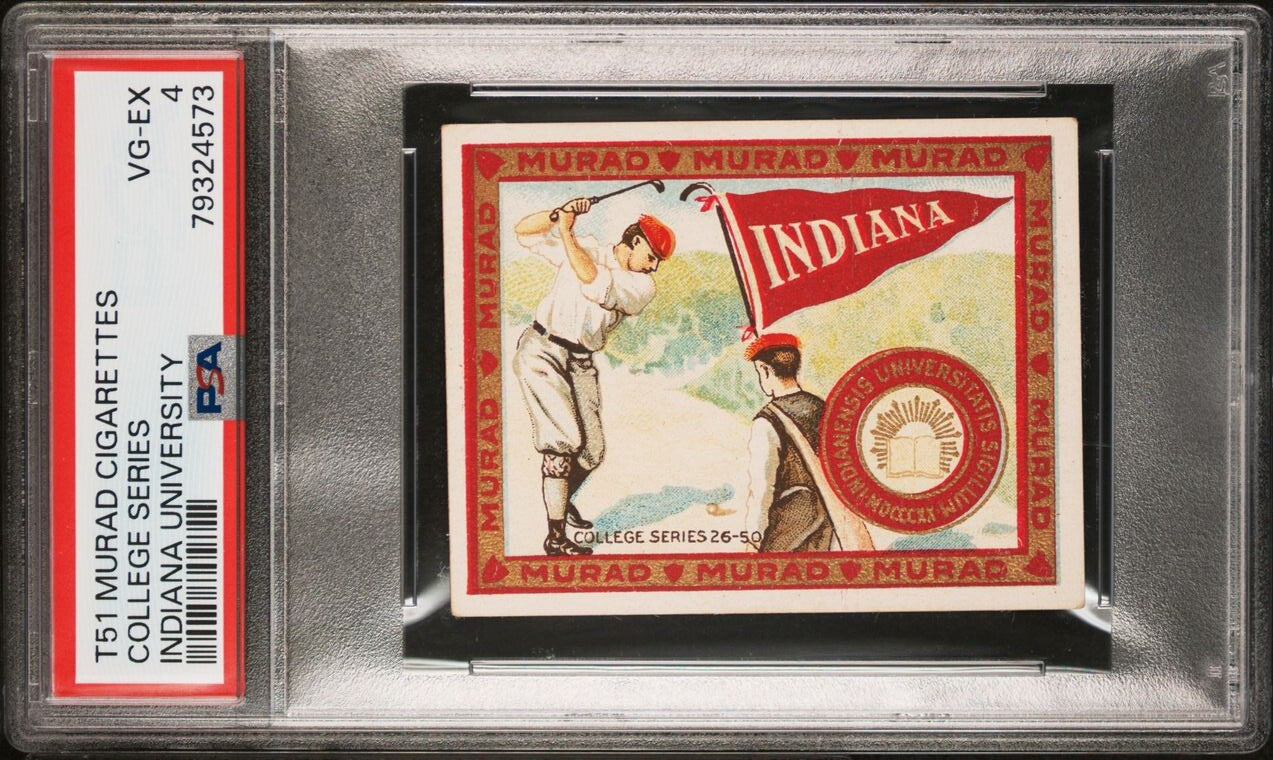 1910 11 T51 Murad College Series INDIANA UNIVERSITY (PSA 4 VG/EX) 2nd Ed. GOLF0