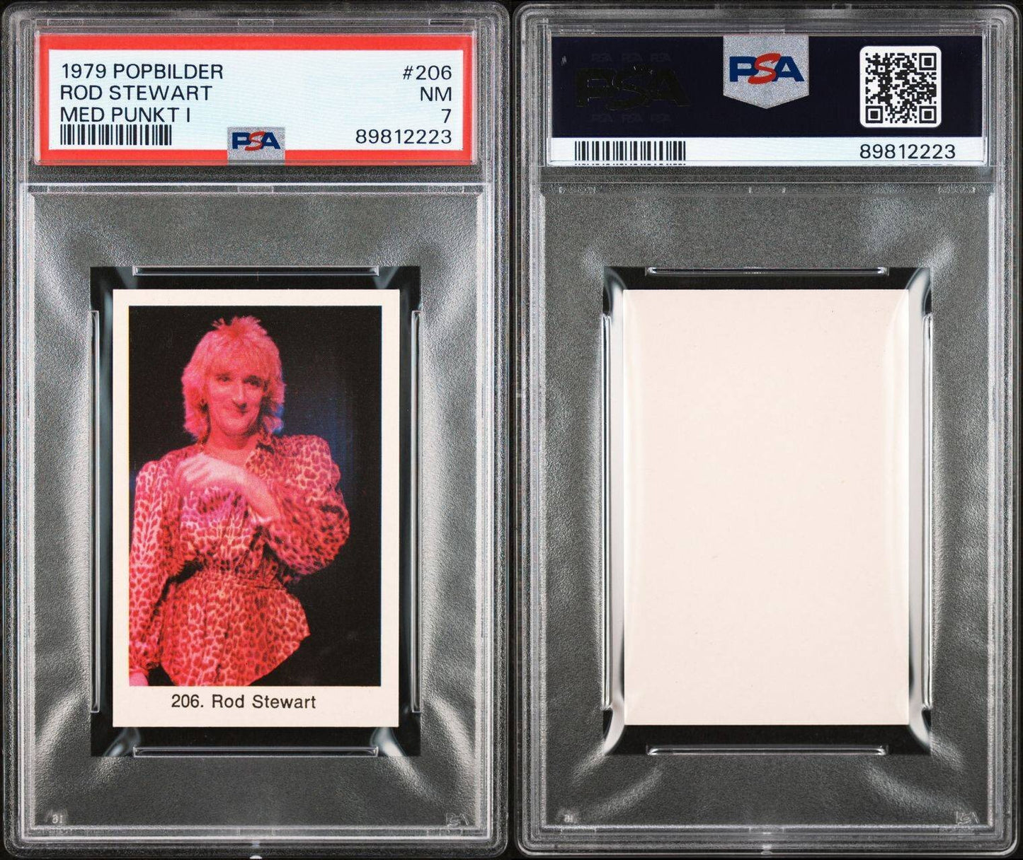 1979 Popbilder Swedish Card #206 (PSA 7 NM) Rod Stewart2