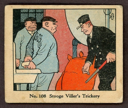 1937 Dick Tracy Caramels Card #108 Stooge Viller's Trickery (Tough High Number)0
