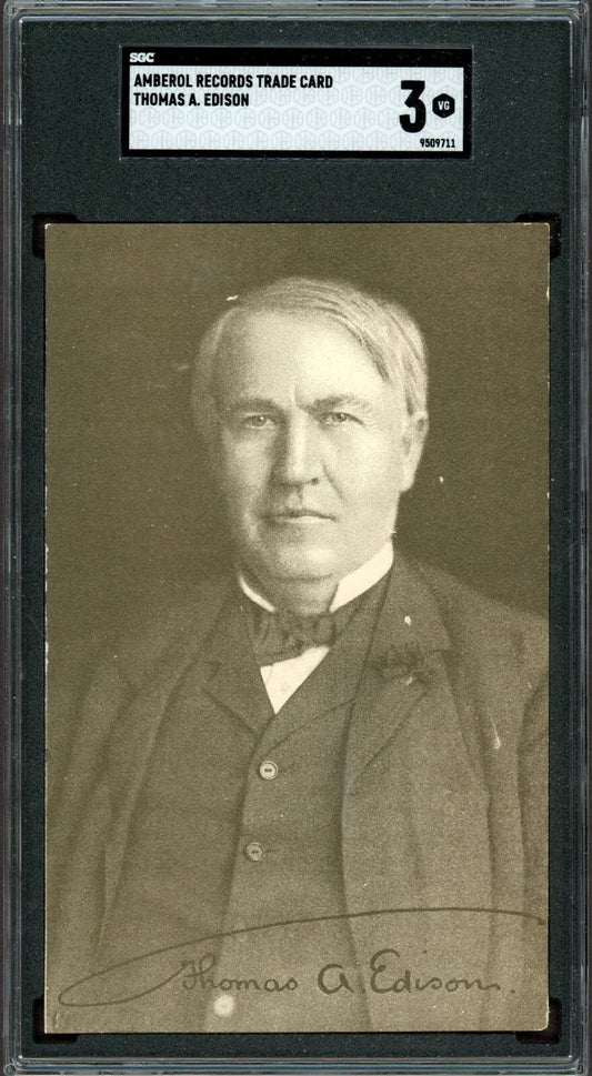 1910 Thomas Edison TRADE CARD Phonograph Amberol Records (SGC 3 VG)0