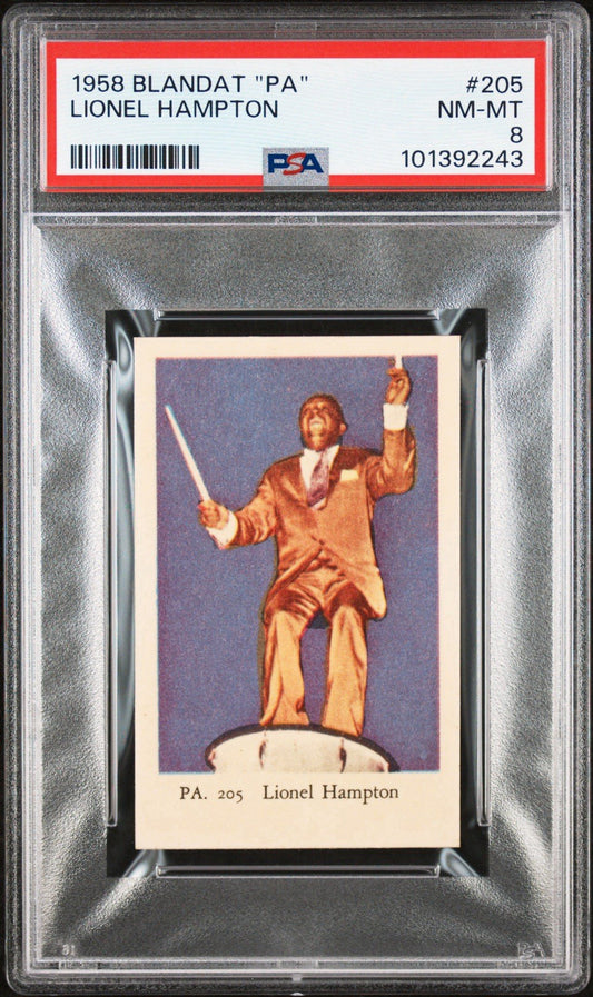 1958 Blandat Dutch Gum "PA" #205 Lionel Hampton (PSA 8 NM/MT) Pop 1 Highest0