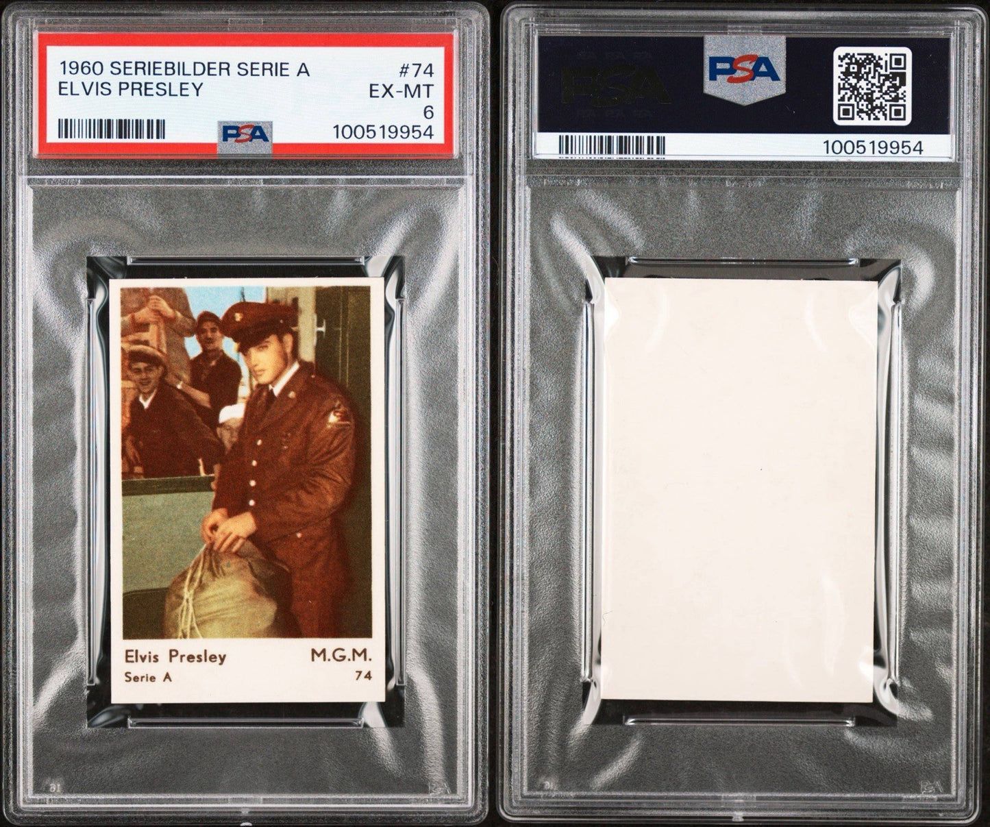 1960 Seriebilder Serie A #74 Elvis Presley (PSA 6 EX/MT) Top Pop3