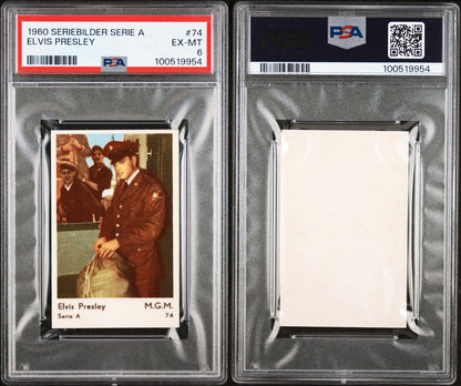 1960 Seriebilder Serie A #74 Elvis Presley (PSA 6 EX/MT) Top Pop3