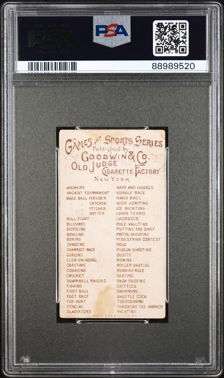 1889 N165 Goodwin & Co Games & Sports Series FOOT BALL (PSA 3 VG)