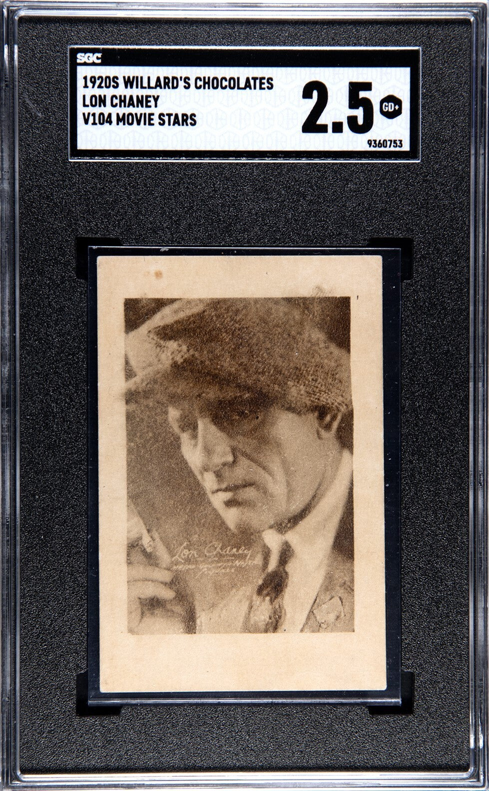 1923 V104 Willards Chocolates Movie Stars LON CHANEY (SGC 2.5 VG+) Frankenstein0
