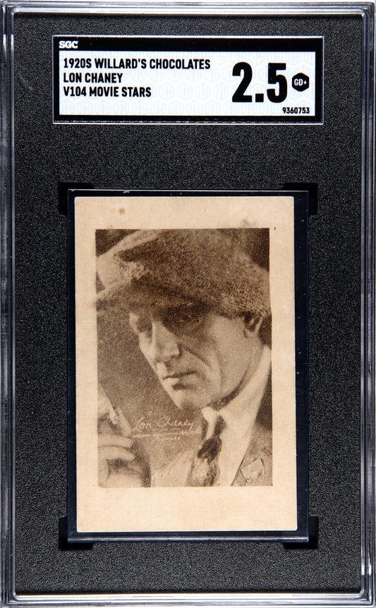 1923 V104 Willards Chocolates Movie Stars LON CHANEY (SGC 2.5 VG+) Frankenstein0