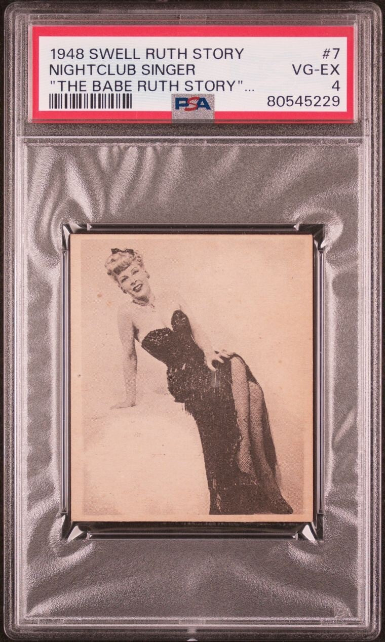 1948 SWELL THE BABE RUTH STORY #7 (PSA 4 VG EX) Nightclub Singer Gertrude Niesen0