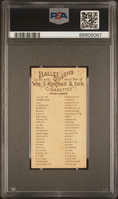 1889 W.S. Kimball & Co N182 BALLET QUEENS Favorita (PSA 5 EX) None Higher