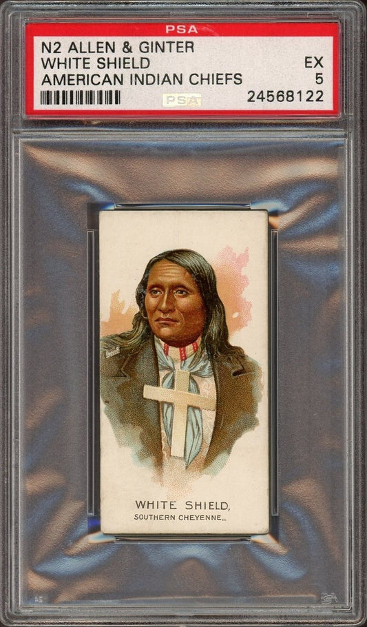 1888 N2 Allen & Ginter American Indian Chiefs WHITE SHIELD (PSA  5 EX)0