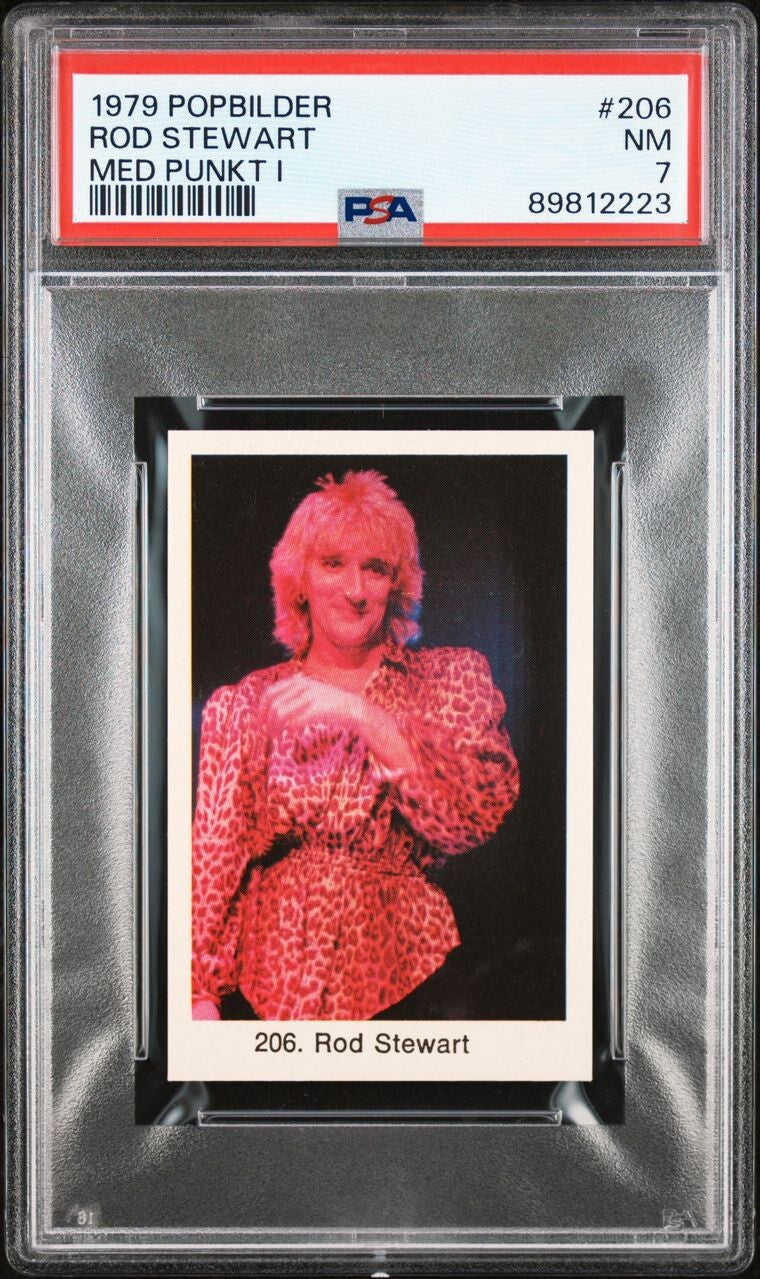 1979 Popbilder Swedish Card #206 (PSA 7 NM) Rod Stewart0