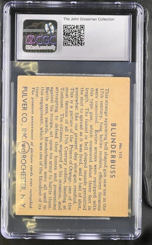 1935 R108 Pulver Co. Gum Pictures #115 (CGC 5 EX) Blunderbuss