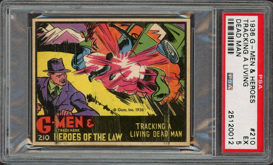 1936 Gum GMen & Heroes of the Law Gum #210 Living Dead Man (PSA 5 EX)0