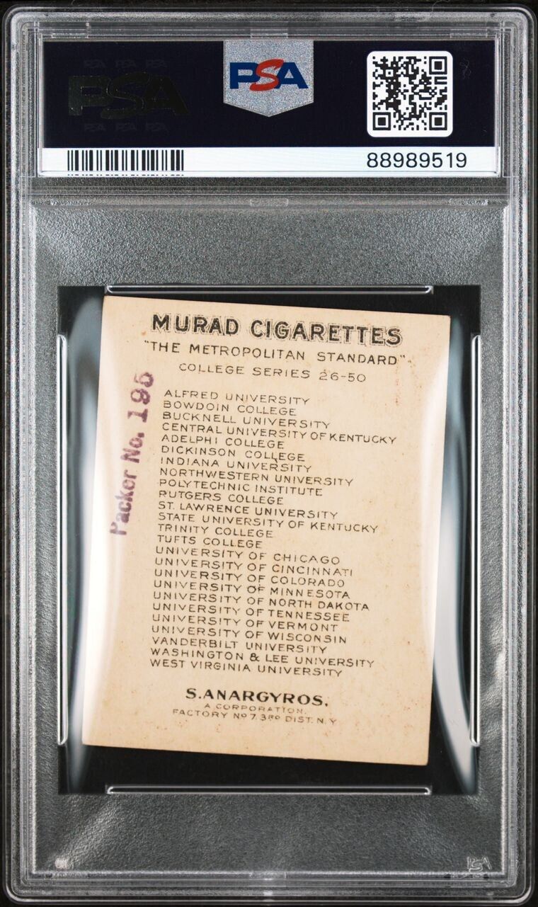 1910-11 T51 Murad College Series DICKINSON COLLEGE (PSA 4 VG/EX)