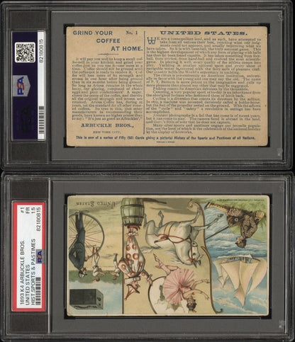 1893 Arbuckle Coffee Sports & Pastimes K4 UNITED STATES (PSA 1.5 FR) Baseball2