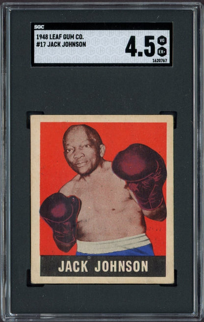1948 Leaf Knock Out Bubble Gum Boxing #17 JACK JOHNSON (SGC 4.5 VG/EX+)0