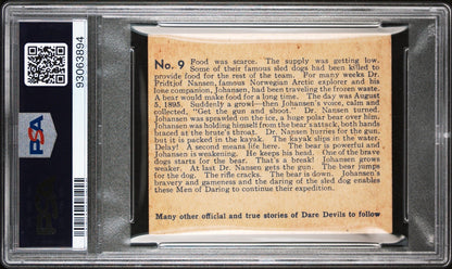 1933 N. Chicle DARE DEVILS #9 Away From Jaws of Death (PSA 6 EX/MT) Polar Bear1