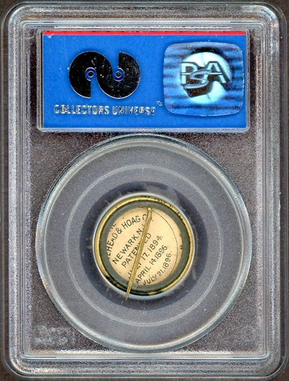 1896 Whitehead & Hoag CYCLIST PINS Nat Butler (PSA 8 NM/MT)1