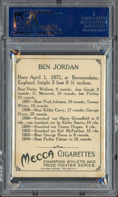 1910 Mecca Cigarettes T220 Ben Jordan (PSA 5 EX)1