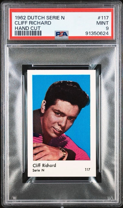 1962 Dutch Serie N Hand Cut CLIFF RICHARD #117 (PSA 9 MT)0
