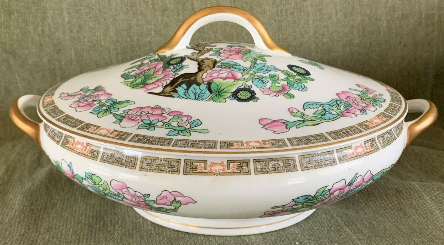 SYRACUSE O.P.CO. CHINA Covered Tureen w. Lid INDIAN TREE Pattern0