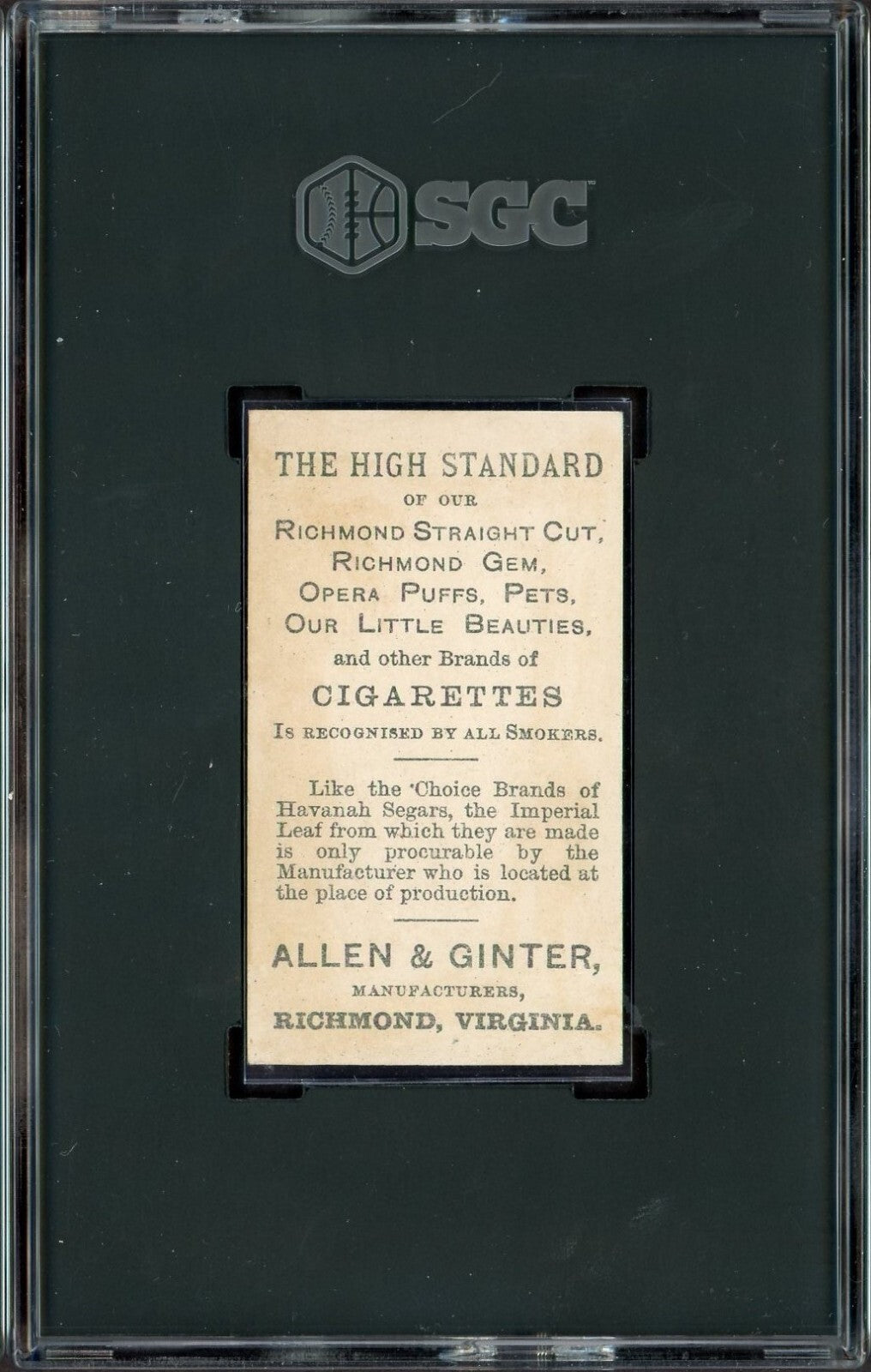 1886 N65 Allen & Ginter Girls & Children (SGC 4 VG/EX) Child Holding Rifle1