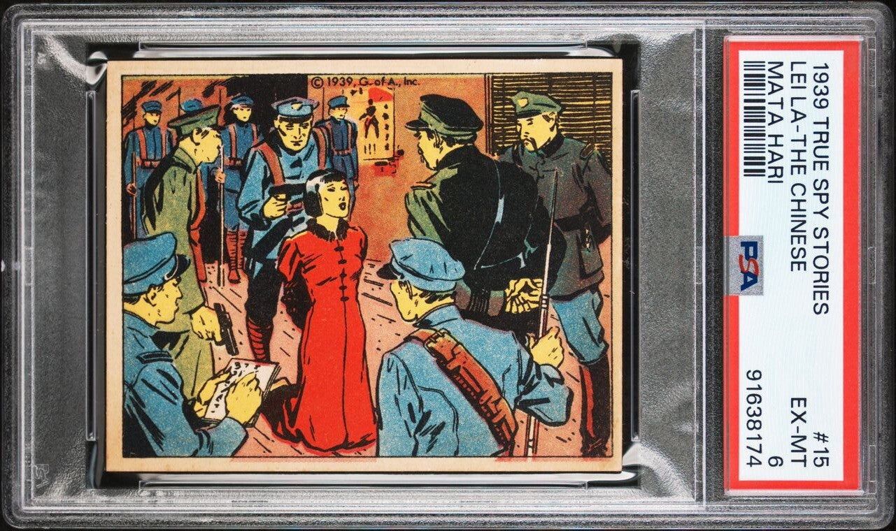 1939 R156 Gumakers True Spy Stories #15 PSA 6 EX/MT Lei La The Chinese Mata Hari0