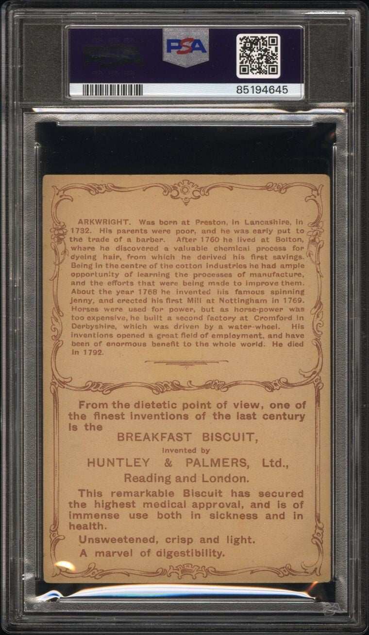 1900 HUNTLEY & PALMERS Inventors Sir Richard Arkwright (PSA 3 VG) Only 1 Graded1