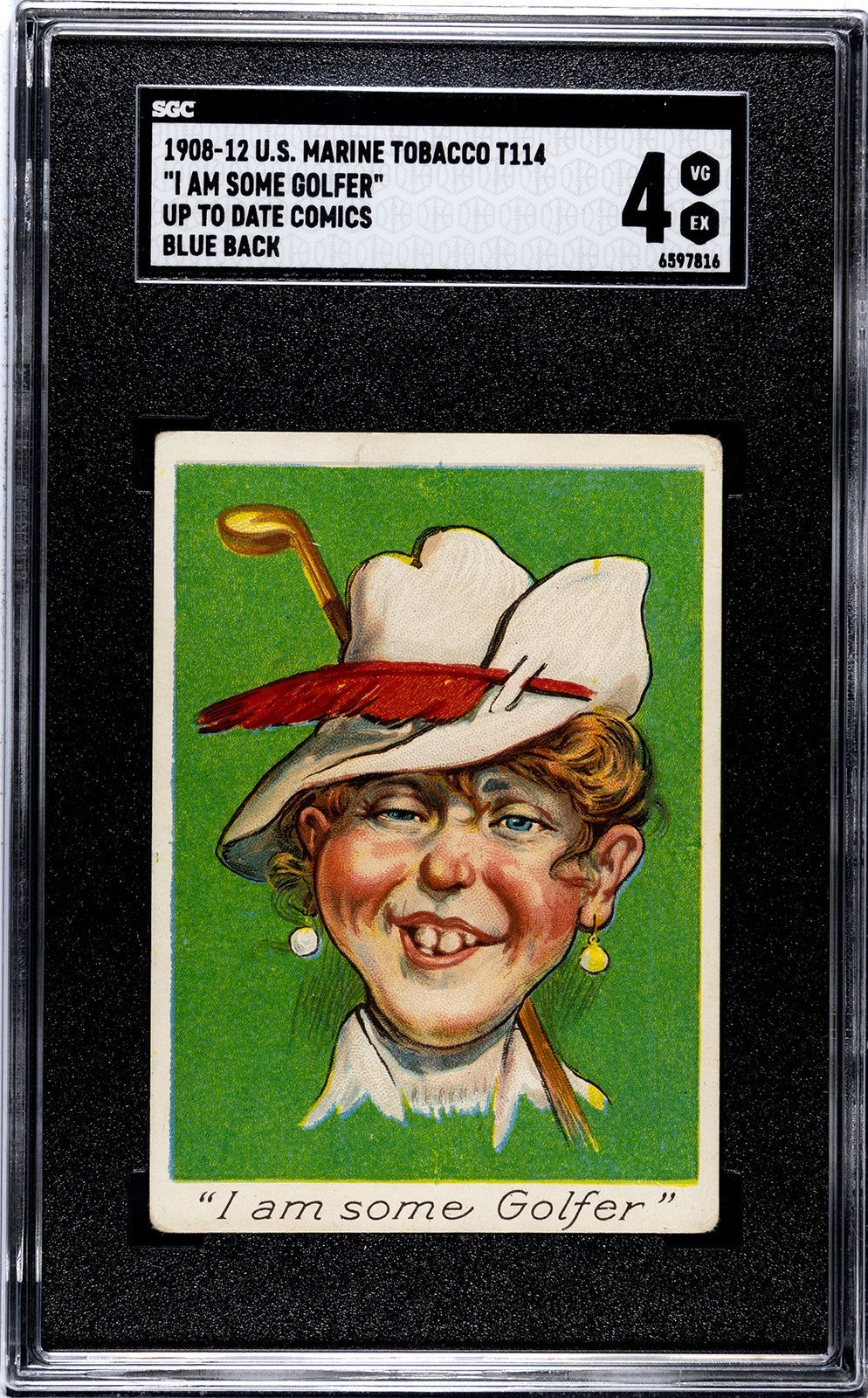 1908 T114 Up to Date Comics I am Some Golfer (SGC 4 VG/EX) Golf0