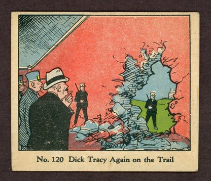 1937 Dick Tracy Caramels Card #120 Dick Tracy On The Trail (Tough High Number)0