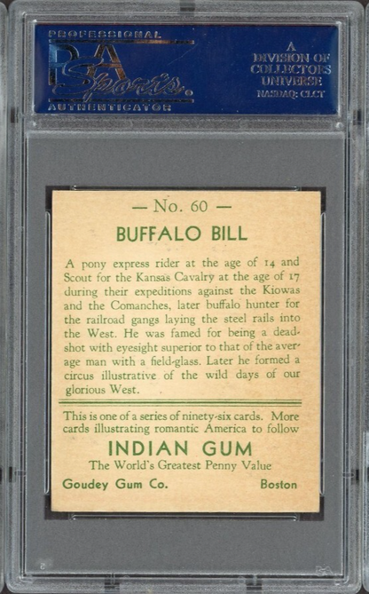 1933 Goudey Indian Gum (Series of 96) #60 Buffalo Bill (PSA 5 EX)1